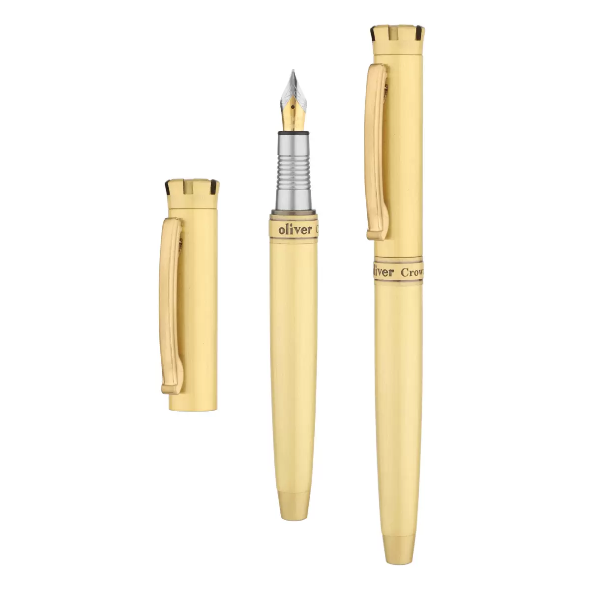 Oliver Crown Brush Finish Fountain Pen A