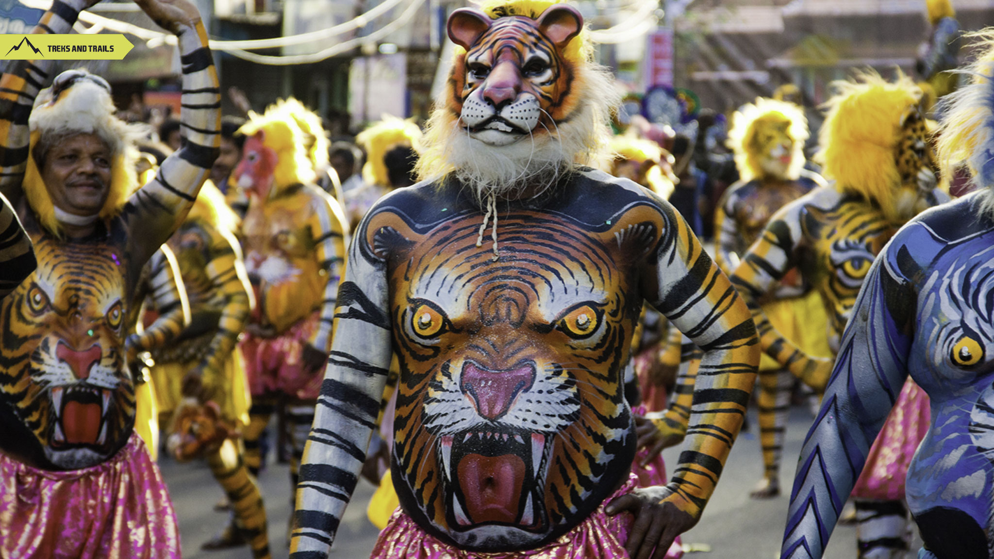 Pulikali Dancers (Tiger Dance) Thrissur,Kerala