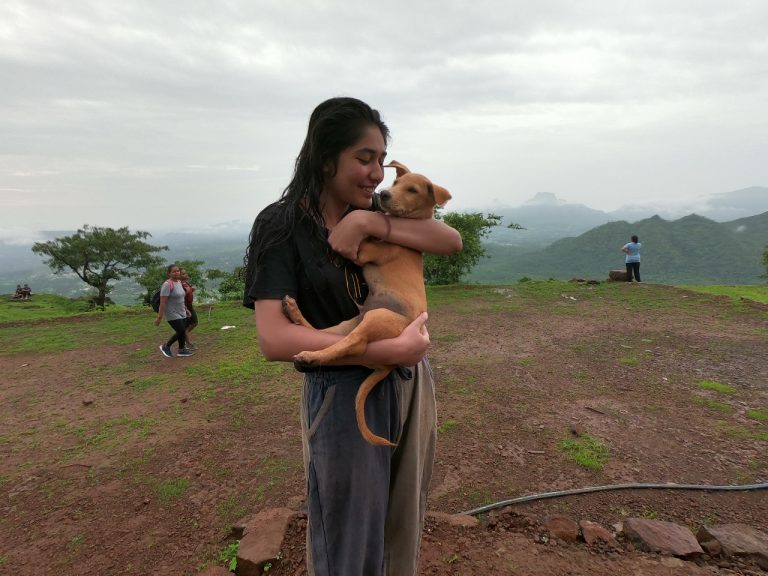 Hiking with dog